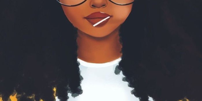 720x1280 Cute artwork black girl Wallpapers
