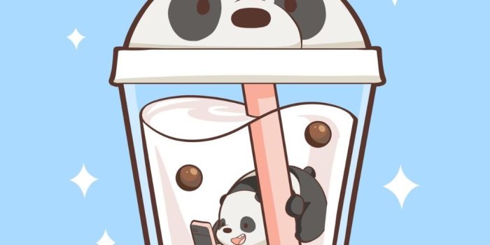 1024x1024 PanPan Flavour Boba Tea! | Cute doodles