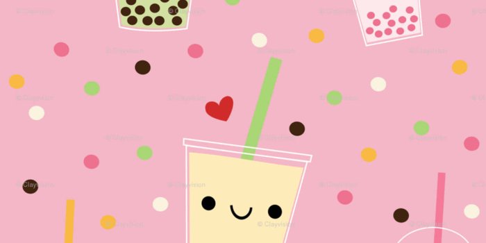 1540x1920 Cute Boba Tea Wallpaper