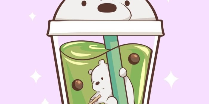 1024x1024 Cute Boba Bear Wallpapers