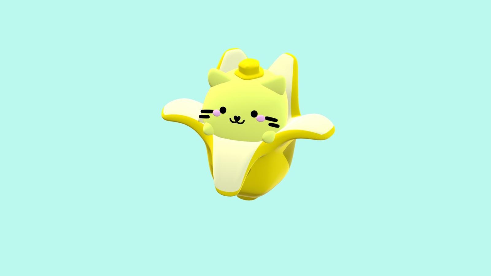 1920x1080 Banana Cat - 3D model by Jack
