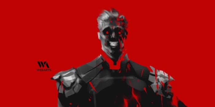 1000x1400 Huy Dinh - Homelander - RED background