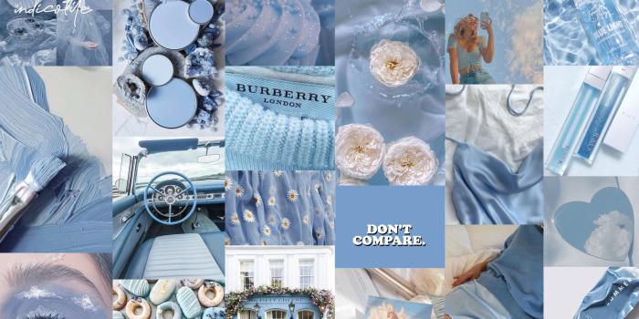 1920x1240 Aesthetic Baby Blue Collage Wallpapers