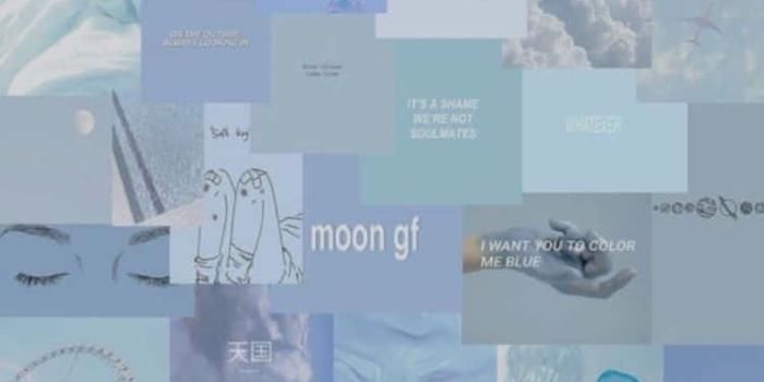 750x1334 An abstract blue collage Wallpaper