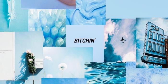 1728x3072 Aesthetic Blue Collage Wallpapers - Top