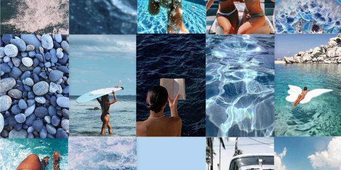 2127x1910 Blue Summer Collage Wallpapers