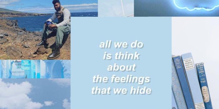 1242x2208 Blue Aesthetic Collage Wallpapers