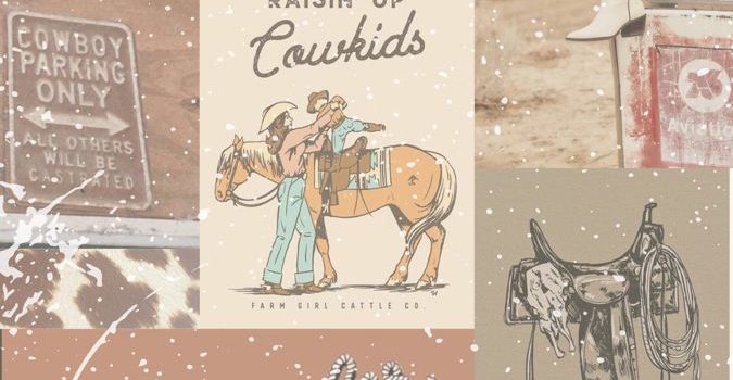 675x1200 Vintage Cowboy/Cowgirl Aesthetic Wallpaper