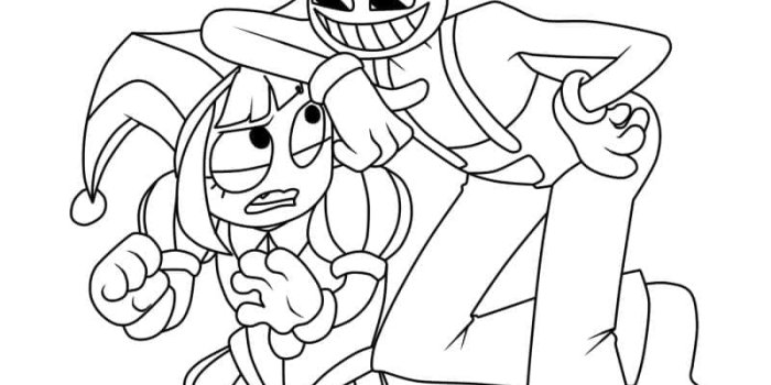 800x1125 Amazing Digital Circus coloring page