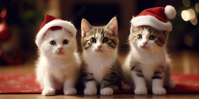 1200x673 Christmas Cats Picture Background
