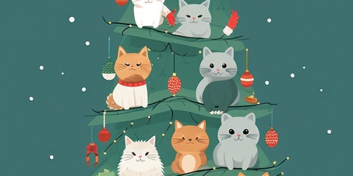 800x1427 Christmas Cat Images | Free Photos, PNG
