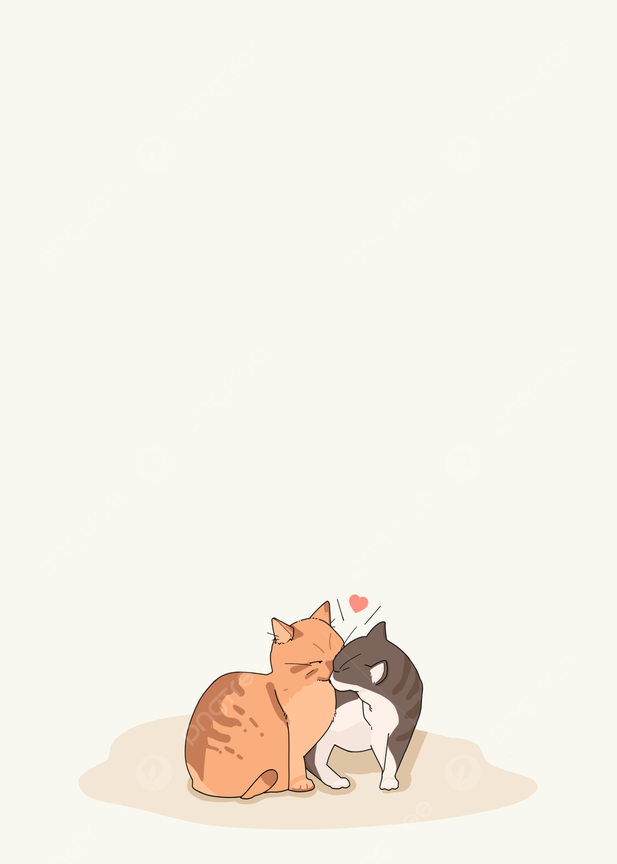 1200x1680 Cat Cartoon Wallpaper Orange Background