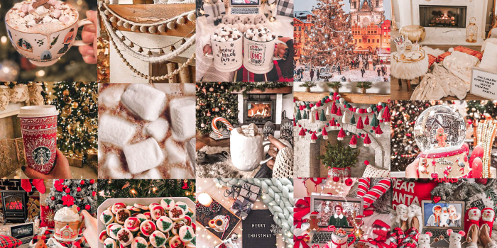 2560x1440 Aesthetic Christmas Collage Desktop
