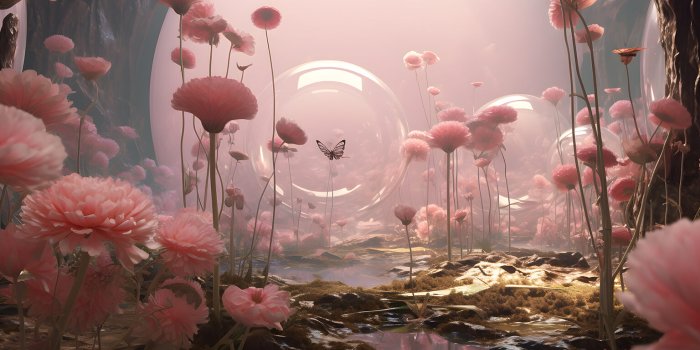 1536x864 Dreamcore Flowers Desktop Wallpaper