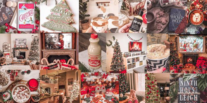 1920x1080 Aesthetic Christmas Collage Wallpaper