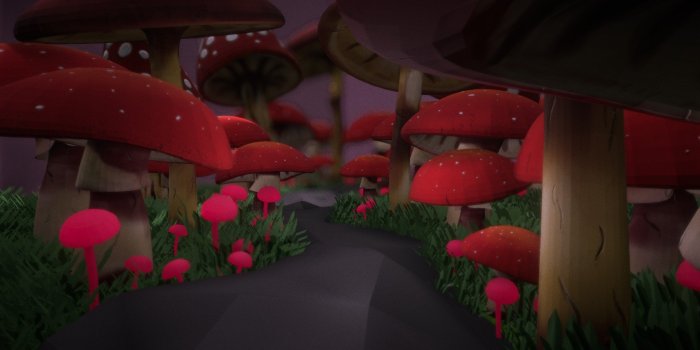 1920x1080 Mushrooms -Dreamcore - 3D model by