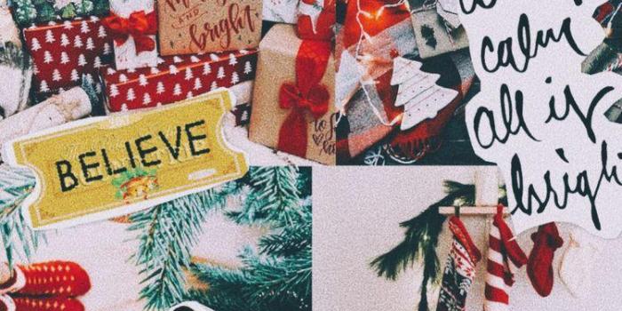 750x1081 Christmas Collage Aesthetic Wallpapers