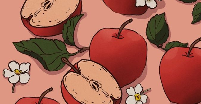 675x1200 Cute Apple Wallpaper | Fruit wallpaper