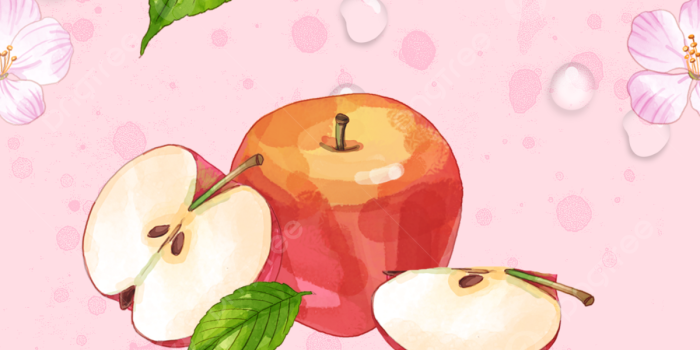 1200x2400 Pink Apple Fruit Seamless Background