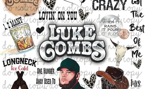 570x570 Country Song Lyrics Luke Combs Collage