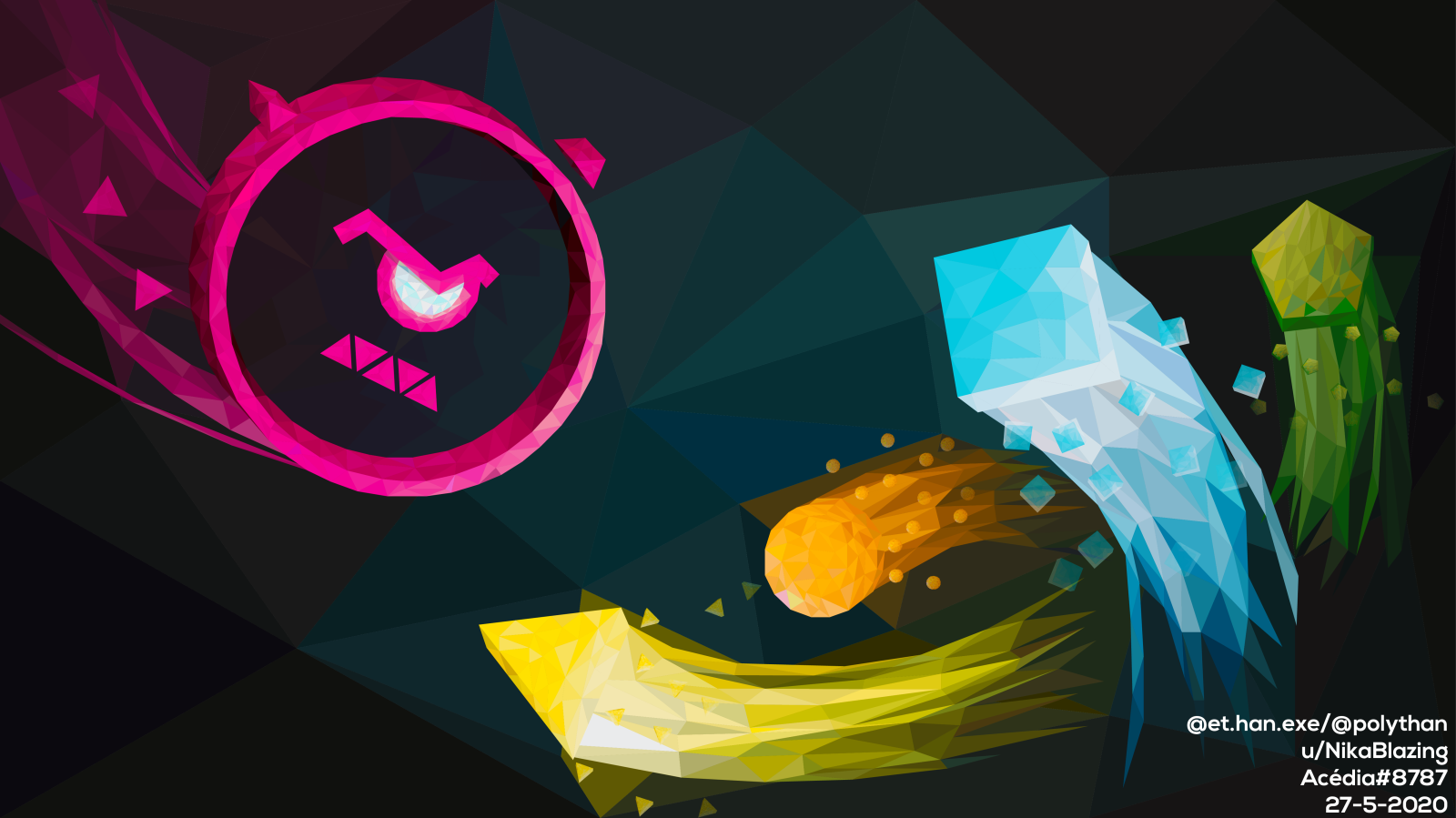 5334x3000 polygon art take on this Just Shapes