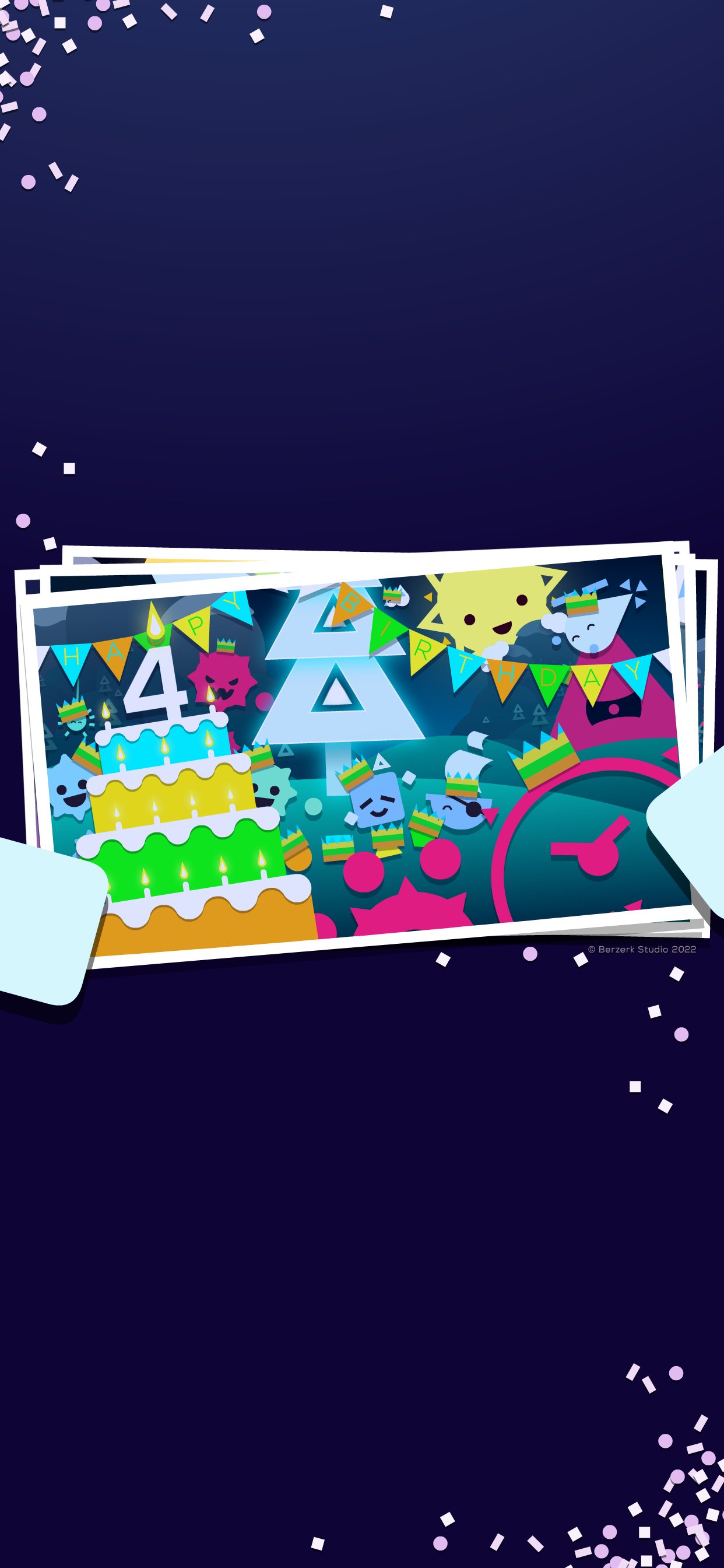 1242x2688 anniversary graphic phone wallpaper