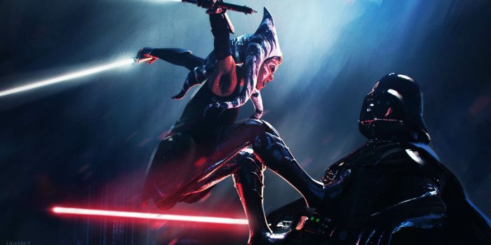 1920x1028 Darth Vader Vs Ahsoka Wallpapers