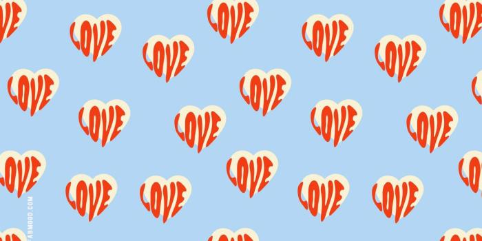 1080x750 Retro Love Heart Blue Wallpaper