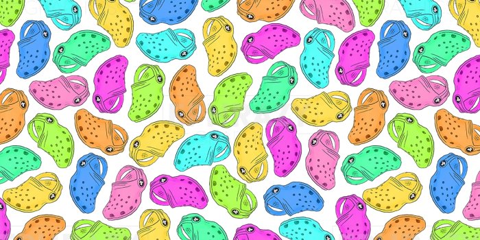 1152x864 Crocs Duck Boots Shoes Seamless Pattern