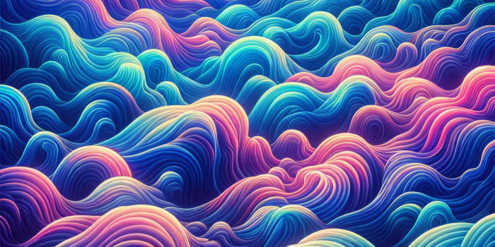 2048x3584 Vibrant Neon Wave Wallpaper by