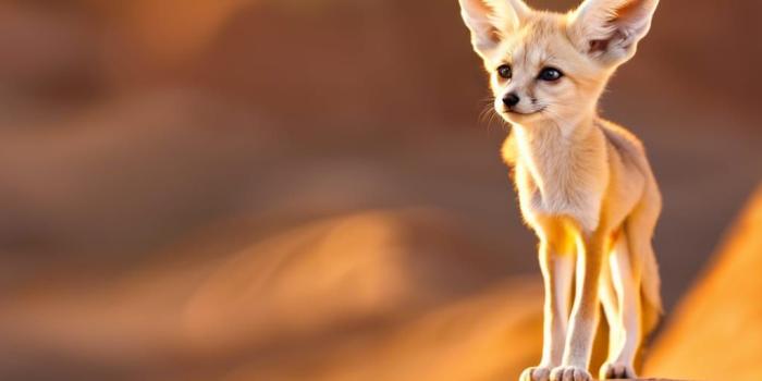 1024x1024 Fennec Fox in Desert Sunset - AI