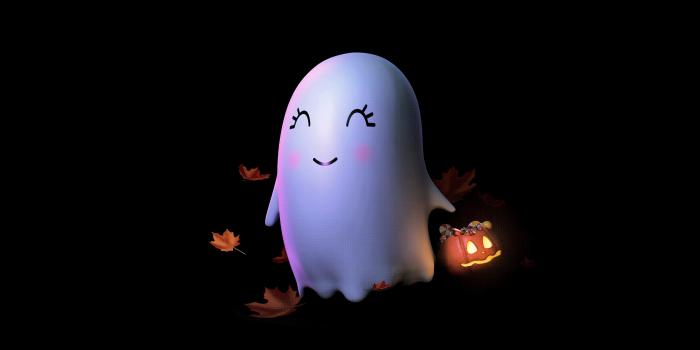 3840x2160 Cute ghost Wallpaper 4K, Halloween