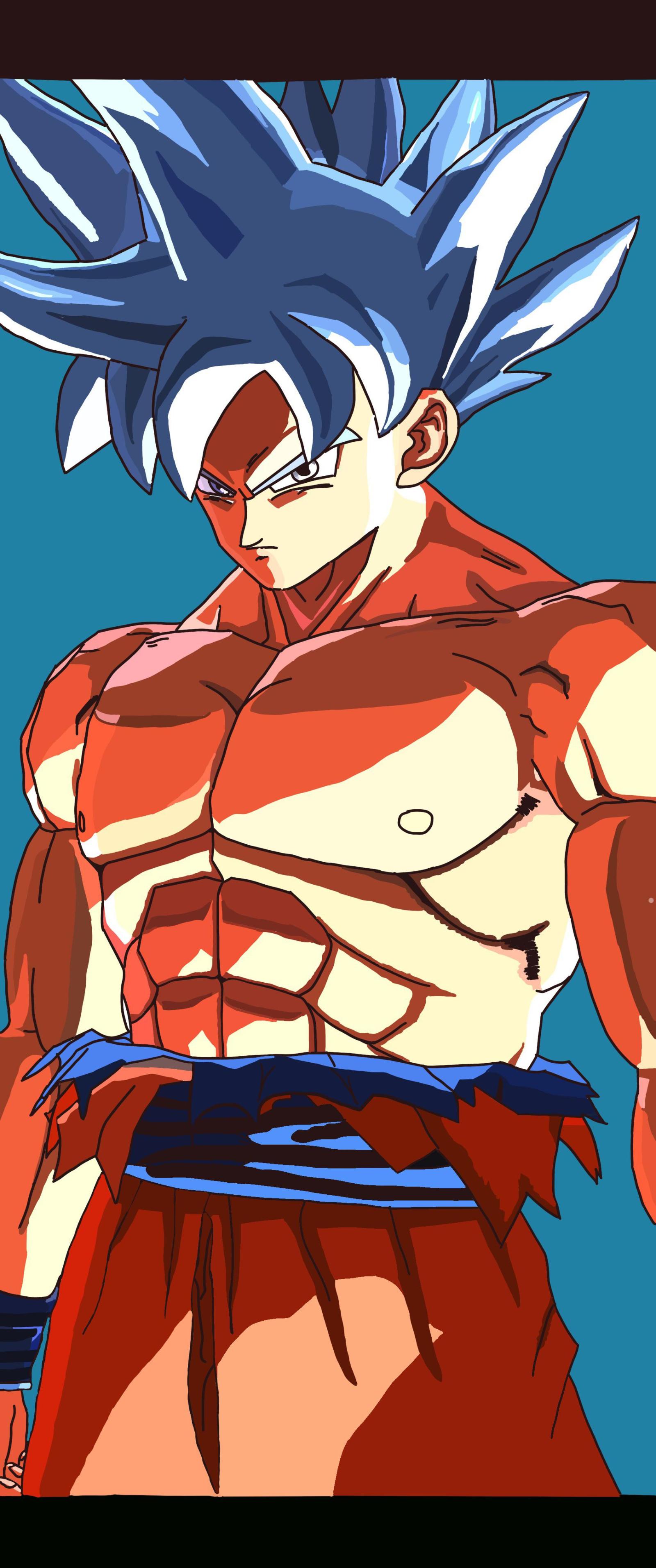 1714x4096 Mui goku art I made. It's based off the