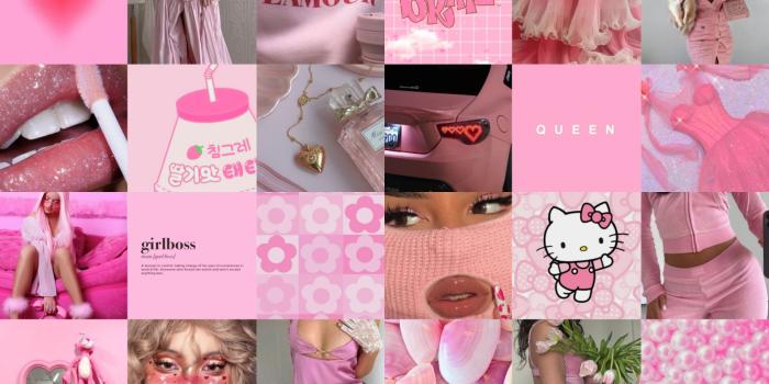 1920x1920 60 DIGITAL Pink Aesthetic Collage Kit
