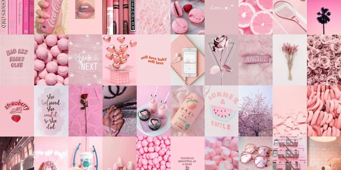 3000x2696 Light Pink Collage Wallpapers