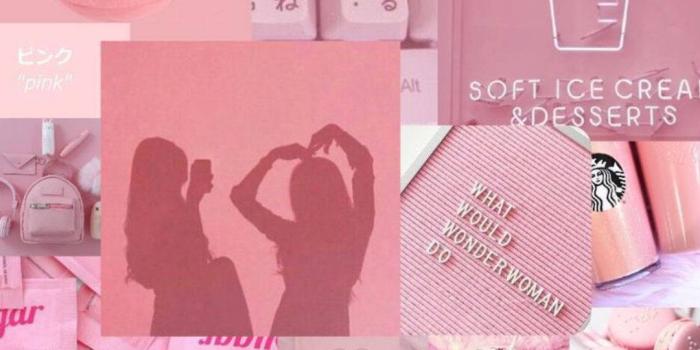 1080x1920 Classy Aesthetic Pink Collage Wallpaper