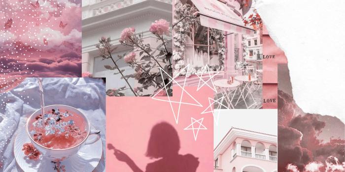 1920x1080 Download Pink Collage With A Lot Of