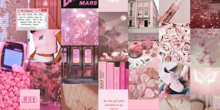 1920x1216 Pink Collage Desktop Wallpaper