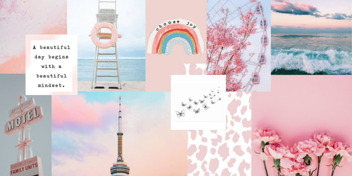 2000x1359 Pink Collage - Aesthetic Desktop Wallpaper