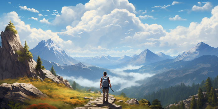 2912x1632 Hiker's Paradise: Majestic Mountain