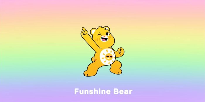 1280x720 Care Bears UTM rainbow background