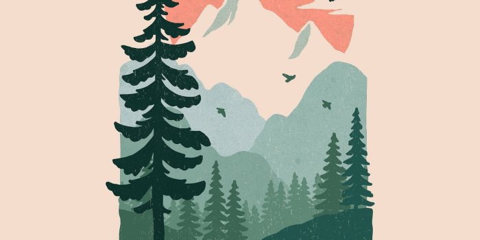 1920x1920 Download free Hiking Minimalist Art