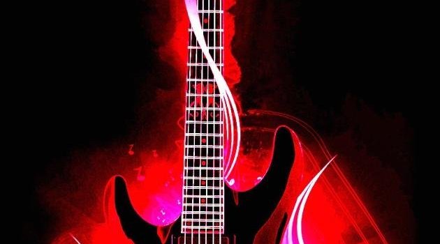 630x1280 Electric guitar neon Wallpapers