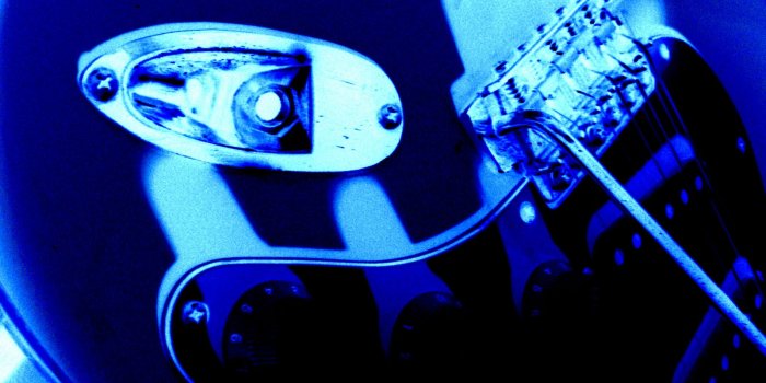 1600x900 Guitar Wallpaper - Blue Effect Fender