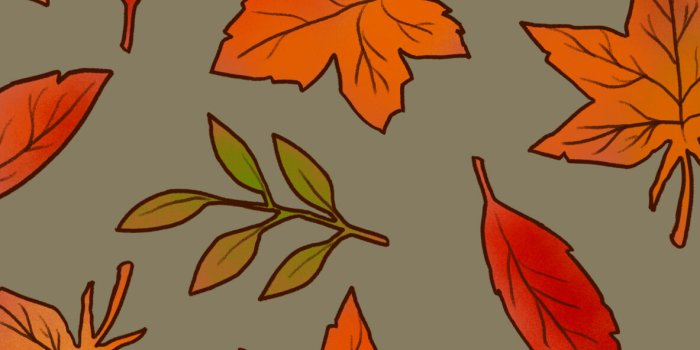 1183x2560 Fall Leaves Green Wallpaper - Aesthetic