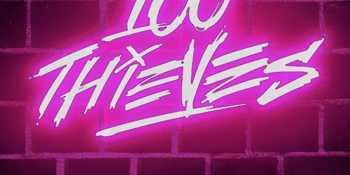 1080x1920 Neon pink 100Thieves phone wallpaper