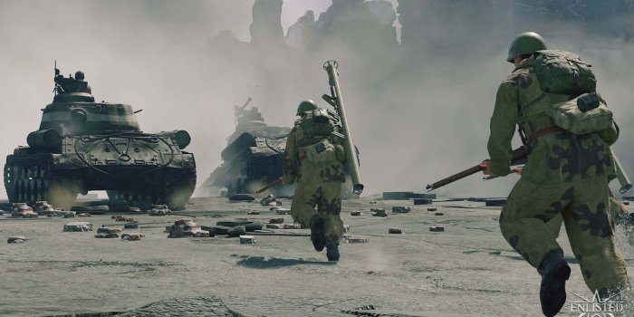 1920x1080 Soldiers Are Running Through A Desert