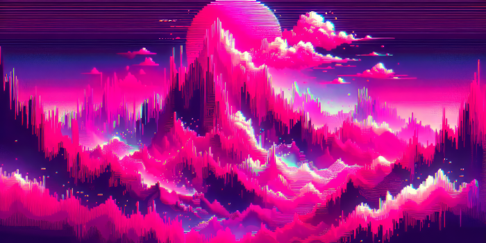 3584x2048 Hot Pink Neon Landscape HD Wallpaper by