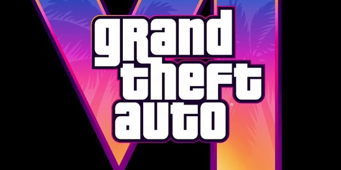 736x1600 GTA 6 LOGO BLACK AMOLED WALLPAPER