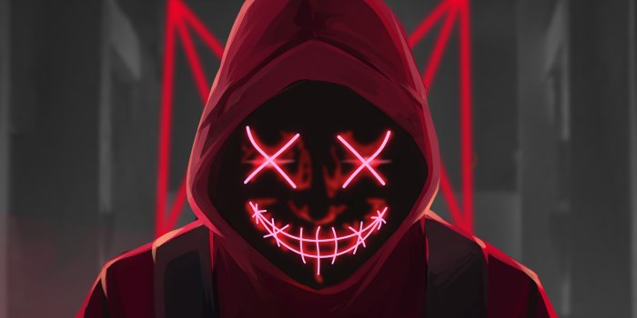 3840x2160 Red Mask Neon Eyes 4k Wallpaper,HD